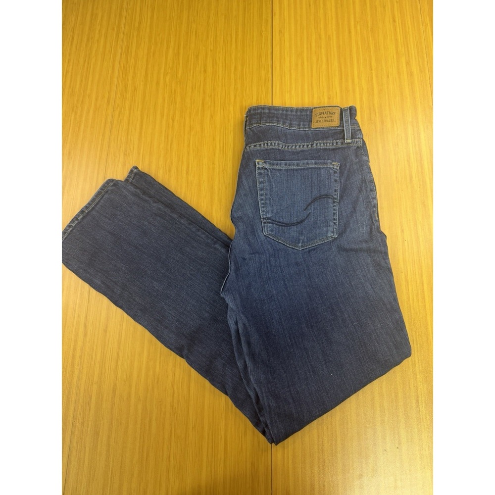 Signature by Levi Strauss & Co. Women's Blue Jeans Pants Size 12M Mid Rise Slim